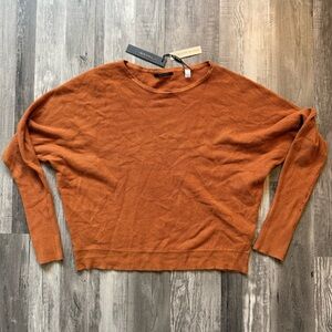 Tahari Women's Rust Crew Neck Sweater